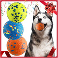 Dog Balls, Dog Tennis Balls for Aggressive Chewers, 3'' Durable Teething Chew Toys & Floating Water Toy, Interactive Fetch Ball for Medium/Large Dogs (3 Pack)