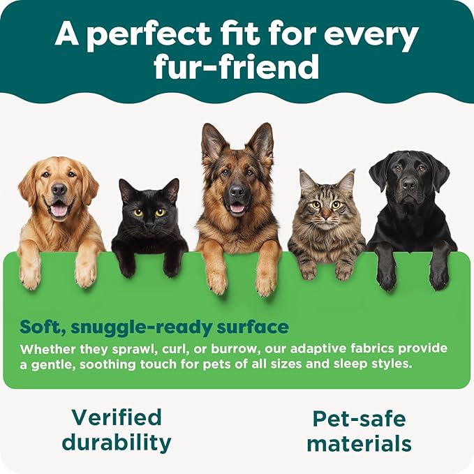Furhaven Waterproof Throw Blanket for Dogs & Indoor Cats, Washable - Shaggy Plush Calming Long Faux Fur & Velvet Dog Blanket - Mist Gray, Large