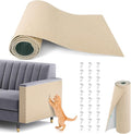 Cat Scratch Couch Furniture Protector, 78.7in x 15.8in Self-Adhesive Cat Scratch Mats, Trimmable DIY Cat Scratcher Pads for Wall, Couch Corner, Cat Tower and Replacement Pads (Khaki)