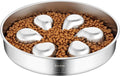 Slow Feeder Dog Bowl-3.5Cups for Large Breeds, Food Grade 304 Stainless Steel Dog Bowls with Non-Slip Base, Maze Pet Dish to Slow Down Eating, Dishwasher-Safe