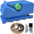 Cardboard Cutter for Cat Scratchers – 3D Printed Portable Cardboard Strip Cutter with 7 Replaceable Blades, DIY Cat Scratcher Tool (Blue)
