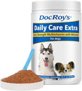 Doc Roy's Daily Care Extra Canine, Advanced Multivitamin Supplement for Dogs, Supports Energy, Immune, Muscle, Bone & Brain Health, Provides Vitamins A C D3 E B Complex, Iron Zinc, 400g Granules
