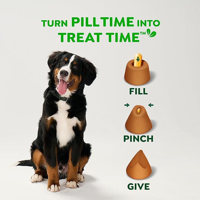 Greenies Pill Pockets for Dogs Large Size, Dog Treat Pouch for Capsule Medication, Chicken Flavor, 15.8 oz. Pouch
