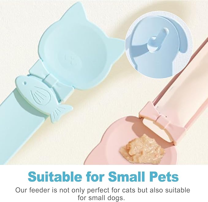 CoguZed 3 Pack Cat Treat Strip Feeder – Squeeze-Activated Multi-Function Tool for Churu, Wet Food & Lickable Treats Durable Plastic for Cats with Dental Issues