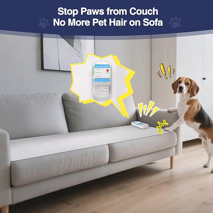 PAPARELA Pet Training Mat with 3 Correction Modes – Safe Electric Shock Mat for Dogs & Cats to Keep Off Furniture, Counters, Beds & Restricted Areas | Includes Tester & Decorative Figurine (22”x14”)