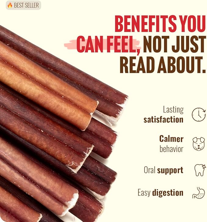 Natural Farm Odor Free Bully Sticks (4 Inch, 10 Pack) for Small & Medium Dogs - 100% Beef Chews for Pups, Non-GMO, Grain-Free, Fully Digestible Long Lasting Dog Treats