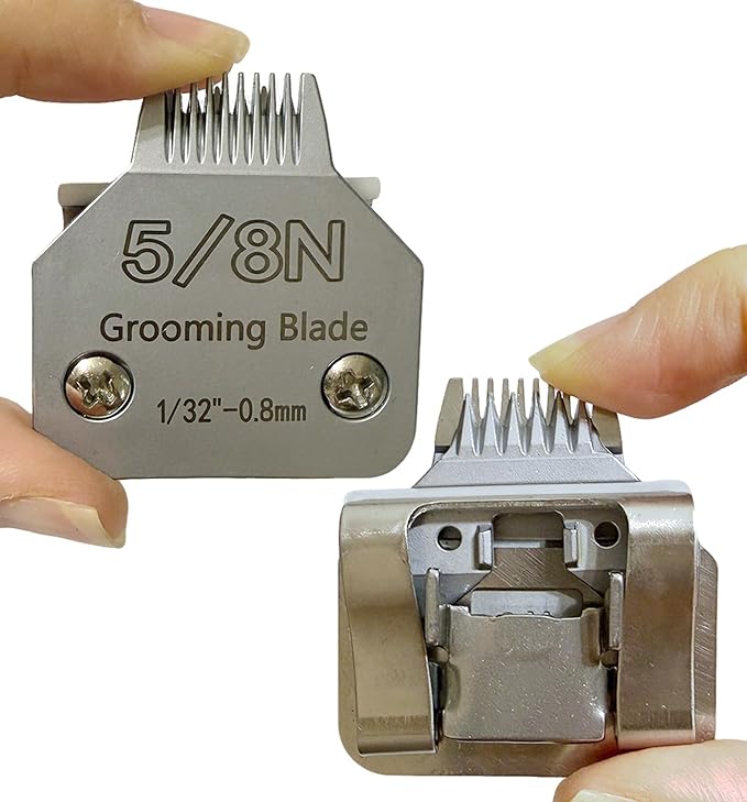 5.8N 0.8mm 1/32 inch Clipper Blades Pet Grooming Clipper Replacement Blades Detachable Blade Compatible with andis/wahl/Oster Dog Clippers