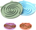 Slow Feeder Cat Bowl, Easy to Clean Silicone Bowl, Ideal for Dry and Wet Food (Green and Blue)