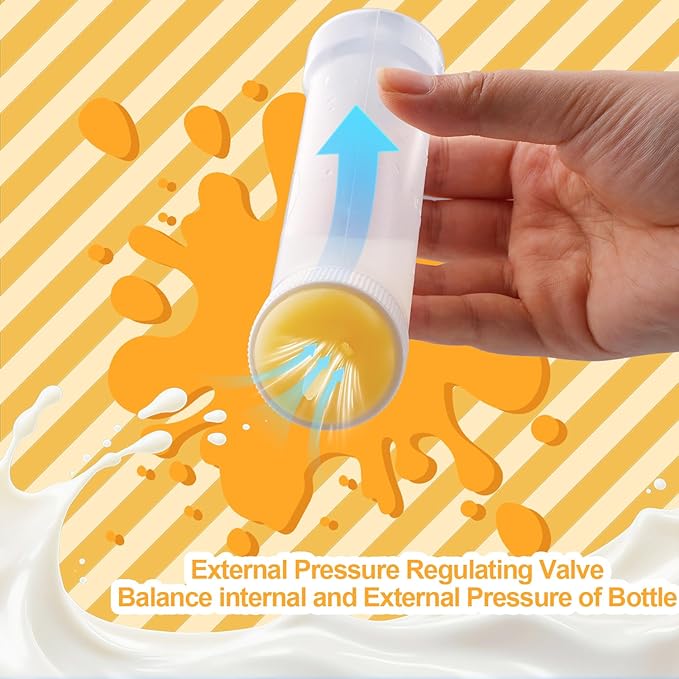 Kitten Nursing Nipple with Syringe, Wide Mouth Angled Puppy Feeding Bottles, with Ventilation Valve Resistant Tearing for Puppies, Kittens, Rabbit, Small Wildlife (M Nipple,Yellow)