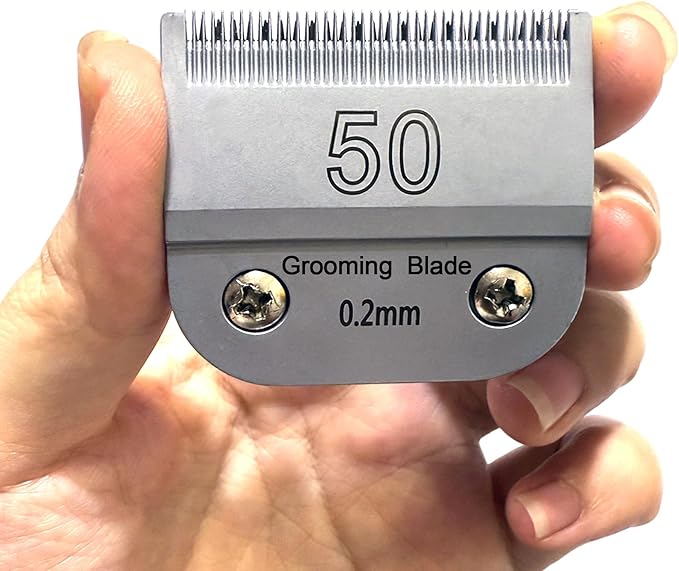 50# 0.2mm 1/125” Blade, Pet Grooming Clipper Replacement Blades, Detachable Blade Compatible with andis/wahl/Oster Dog Clippers (S50)