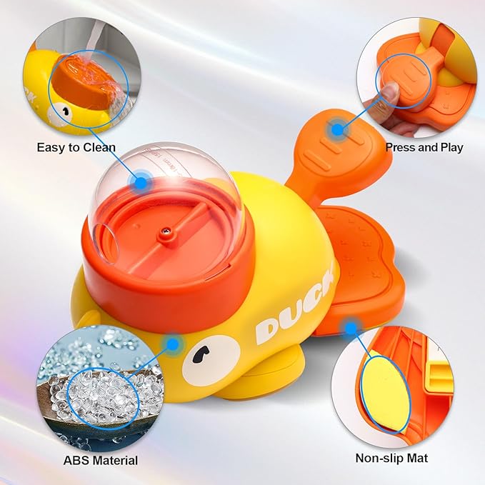 Interactive Dog Treat Dispenser Toy & Slow Feeder Dog Bowls - Duck-Shaped Puzzle Toy for Mental Stimulation, Adjustable Food Outlet for Small to Medium Cats and Dogs