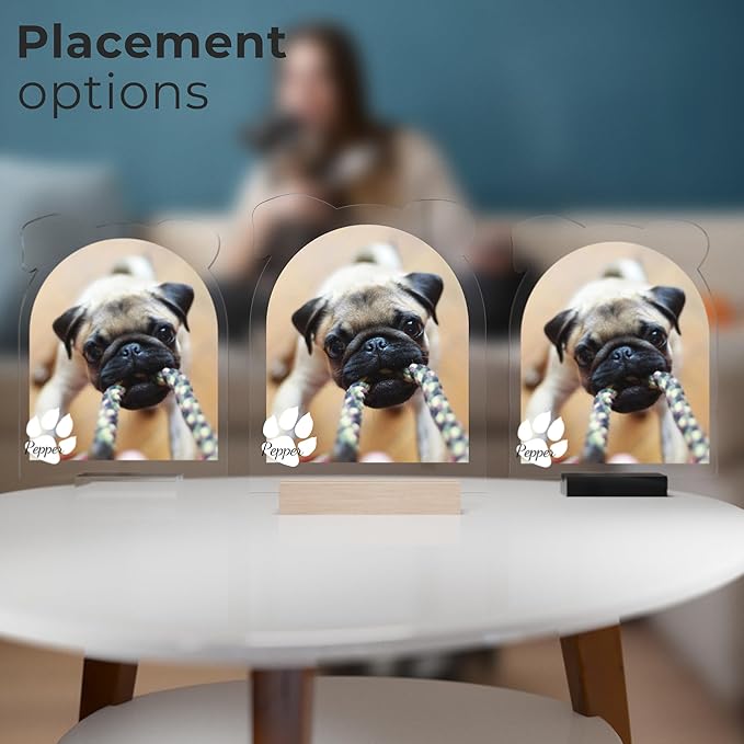 EGD Customized Gifts for Dog Memory Gifts | Personalized Picture Frame for Dog Lover Gift with Name & Picture | Loss of Pet Sympathy Gift Dog | Dog Birthday Gift | Pet Portrait Display (B. Dog)