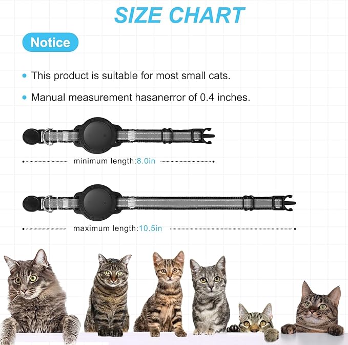 Google Android Cat Tracker Collar, Mini Cat GPS Tracker, Smart Pet Activity Trackers, No Subscription,GPS Cat Collar Google Certified, Anti Lost, Finder Tag for Vehicles, Pets, Kids, Items 1 Pack