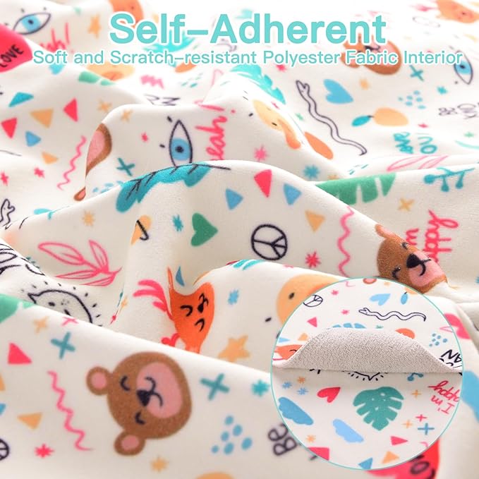 27.6" Cat Grooming Wrap, Cat Wrap for Cutting Nails, Self-Adherent Fabric Wrap for Cats, Cat Burrito Wrap Anti-Scratch, Anti-Escape, Multifunctional Swaddle Wrap Pet Tool (Swan, X Large)