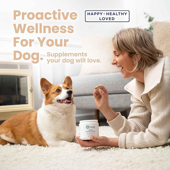 Daily Hip & Joint Multivitamin Soft Chew for Dogs with Superfoods, Probiotics, Plant-Based Omegas, kollaGen II-xs - Calms Skin, Reduces Inflammation, Improves Mobility & Promotes Longevity