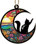 Personalized Cat Suncatcher & Memorial Ornament - Cat Lovers Gifts for Loss or Christmas