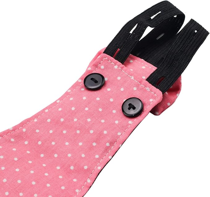 BestParts 2pcs Adjustable Diaper Waterproof Reusable Diapers, Cloth Diaper Wearable Poultry for Farm Pet Goose, Duck, Chicken, Button Adjustable Version (Blue + Pink, S(0.55-1.65pounds), 1, Count)
