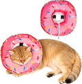 BINGPET Cat Cone Collars Soft,Cat Recovery E Collars After Surgery to Stop Licking,Waterproof Adjustable Elizabeth Neck Cones Cute Pet Donut Pillow for Cats Kitten Puppy Wound Healing After Surgery,M