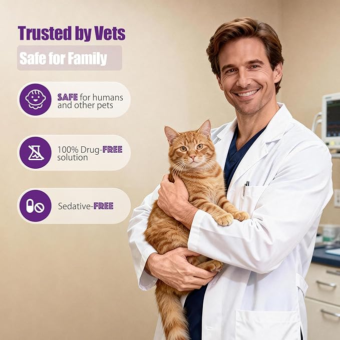 Cat Calming Pheromone Diffuser Set (Whole Home 3-Pack) – 3 Diffusers + 3 x 48ml Refills – Helps Reduce Spraying & Fighting – Unscented Stress Relief for Large Homes & Multi-Cat Areas