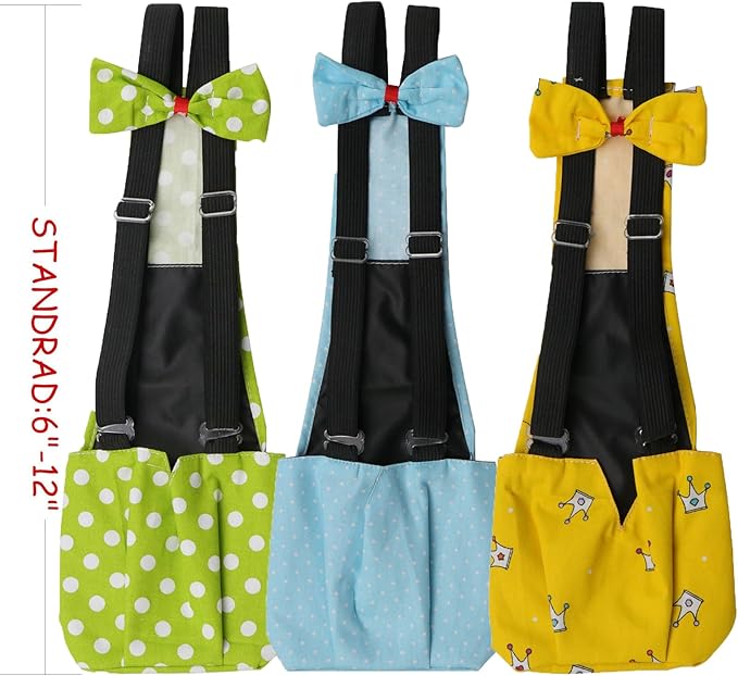 BestParts 3pcs Adjustable Diaper Waterproof Reusable Diapers, Cloth Diaper Wearable Poultry for Farm Pet Goose, Pet Duck, Pet Chicken, Sliding Version (M(1.68-4.37pounds))
