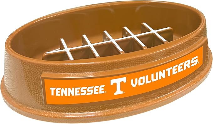 NCAA Super-Bowl - Tennessee Volunteers Slow Feeder Dog Bowl. Football Design Slow Feeding Cat Bowl for Healthy Digestion. Non-Slip Pet Bowl for Large & Small Dogs & Cats