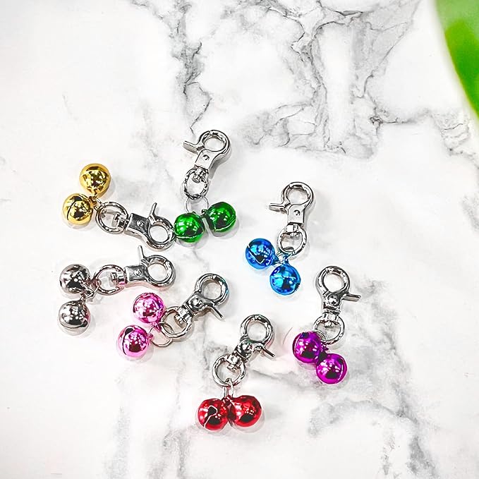 EXPAWLORER Pet Bells for Dog Cat Collar Charm - 2 Pack Cat Collar Accessories Bells Loud, Pet Jingle Ornament Training Pendant Neck Decoration, Tracker for Saving Birds, Purple