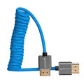 KONDOR BLUE | Full HDMI 2.0 Type A Male to Male 12"- 24" Coiled Braided Cable | 4K 60Hz 18Gbps, HDR, 3D, Reinforced | for On-Camera Monitors & Recorders + More | Blue