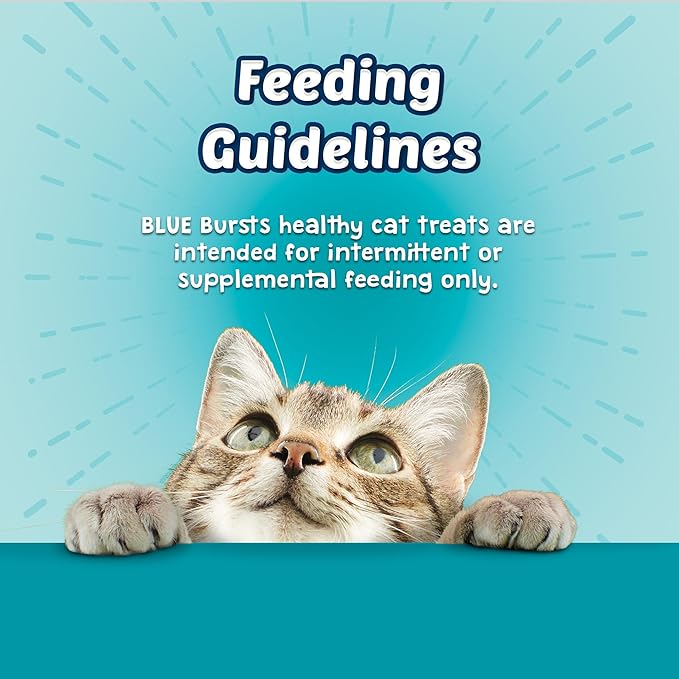 Blue Buffalo Bursts Crunchy & Creamy Cat Treats, Great for Training, Savory Seafood, 5-oz Bag (Pack of 6)