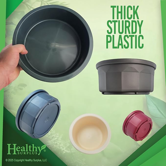 Pet Crock Bowl - Thick Durable Plastic Non-Tip Food & Water Dish for Dogs, Cats & Large Animals - 9.75 Inch Diameter - Indoor/Outdoor - Chew Resistant, Easy Clean (Gray, Jumbo 96oz)