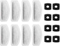 Cat Water Fountain Filter for 67Oz Satainless Steel Pet fountain, Dog Cat Fountain Filter Replacement with Pump Sponges (8filters&8sponges)