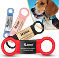 Slide-On Silent Dog Tags Engraved for Pets Personalized - Custom Silicone Stainless Steel ID Name Tags for Cats and Dogs - Soundless Quiet Badge for Collar - Kitten and Puppy Essentials (Small)