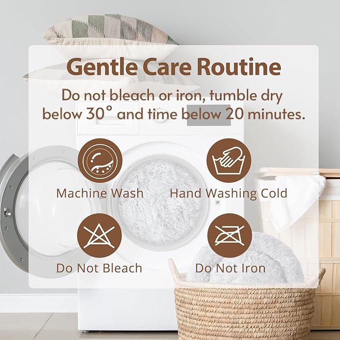 JOLLYVOGUE Calming Small Dog & Cat Bed for Indoor Cats - 20 inches Washable Donut Bed for Kittens & Puppies, Anti-Anxiety Round Fluffy Plush Pet Beds (Fits up to 15 lbs)