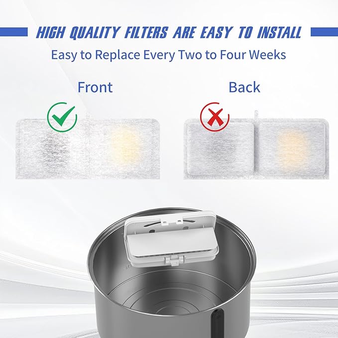 Stainless Steel Cat Water Fountain Filter 6pcs