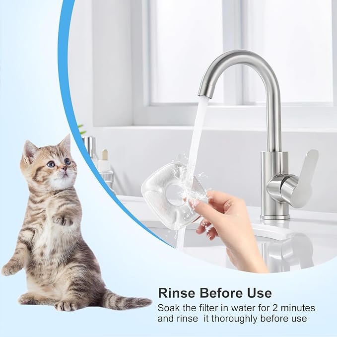 Cat Water Fountain Filters - 32 PCS Replacement Filters & Sponges for 95oz & 67oz Fountain