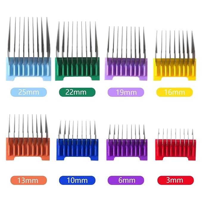 USonline911 Adjustable 5 in 1 Replacement Blades & Animal Stainless Steel Attachment Guide Comb for W-AHL Bravura Arco Chromado Figura and Motion,Pet,Dog,Cat,Horse Clippers
