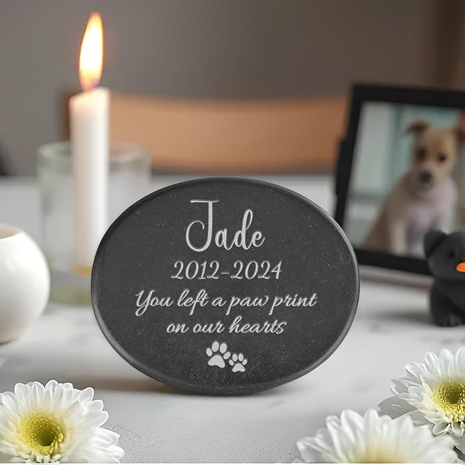 Personalized Pet Memorial Stone, Pet Memorial Gifts, Pet Loss Gifts, in Memory of Dog Cat, Dog Memorial Gifts for Loss of Dog, Loss of Cat Sympathy Gift, Pet Grave Markers