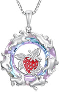 Guinea Pig/Raccoon/Butterfly/Panda/Hummingbird/Giraffe/Rabbit Necklace 925 Sterling Silver Animal Pendant Jewelry Gift for Women Mom