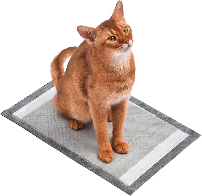 Fresh Step Charcoal Litter Box Pads - Ultra-Absorbent Cat Litter Pads with Activated Carbon for Odor Control, 16.9" x 11.4" - 7 Count