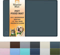 Neater Pet Brands Neater Mat Pet Mats for Food and Water, Cat & Dog Bowl Mat Waterproof Silicone, Feeding Tray, Dog Food Mats for Floors, Placemat w/Raised Edge for Under Bowls, 19” x 12”, Slate Blue