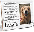 Pet Memorial Gifts for Loss of Pet, Right Here In Your Heart, Cat Dog Memorial Wooden Picture Frame Sympathy Gifts, Fits 4x6 Photo Frame