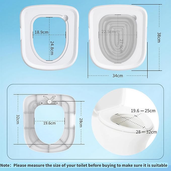 Cat Toilet Training Systems,Cat Toilet Training Kit,Reusable Plastic Trainer for Pet Cleaning with 1 Replaceable Cat Feather Toy,Litter Boxes (Gray)