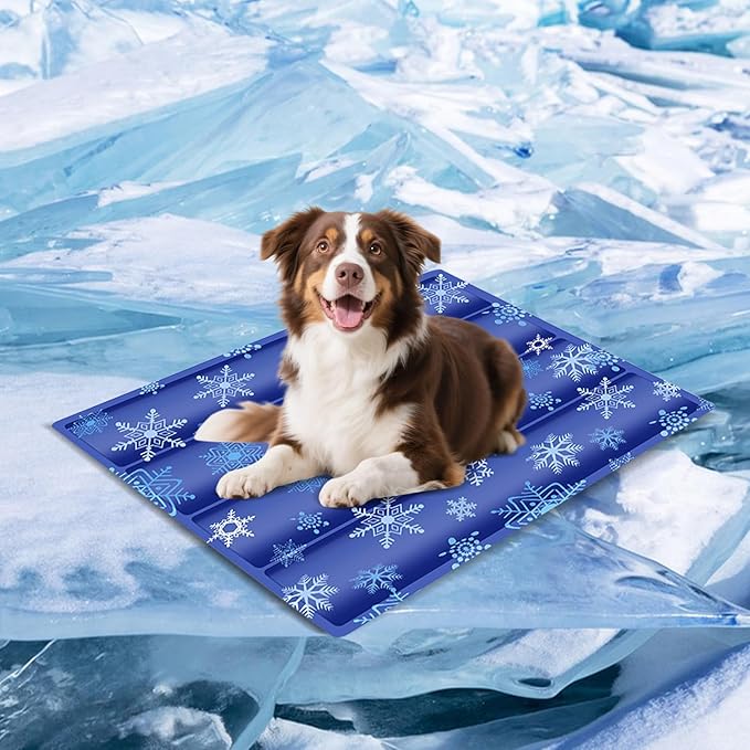 Cooling Mat for Dogs - 2025 Upgrade 23.6x17.7 Inch Pet Cool Mats for Dogs/Cats, Washable Non-Slip Cooling Pet Mat for Summer