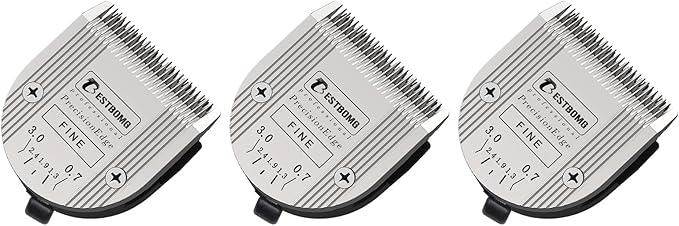 Professional Animal 5-in-1 Adjustable Fine Blade Cut Length 0.7-3mm,Compatible with Wahl Arco,Bravura,Chromado,Creativa,Figura and Motion (3 PCS)