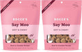 Bocce's Bakery Oven Baked Say Moo Treats for Dogs, Wheat-Free Everyday Dog Treats, Made with Real Ingredients, Baked in The USA, Natural Soft & Chewy Cookies, Beef & Cheddar Recipe, 6 oz (Pack of 2)