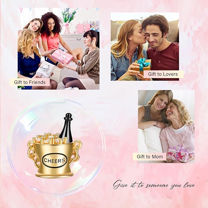 S925 Silver 14K Gold Plated Charm for Pandora Bracelet Necklace Women, Jewelry Gift, Valentines Mothers Day Christmas Birthday Anniversary, Mom Daughter Auntie Grandma Friend Wife Girlfriend