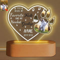 Personalized Pet Night Light Customized Dog Memorial Gift Picture Frame Acrylic Plaque Led Lamp Cat Sympathy Gift for Loss of Pet(Cat Paw Heart)