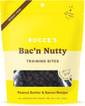 Bocce's Bakery Bac'N Nutty Training Treats for Dogs, Wheat-Free Dog Treats, Made with Real Ingredients, Baked in The USA, Natural & Low Calorie Training Bites, PB & Bacon Recipe, 6 oz