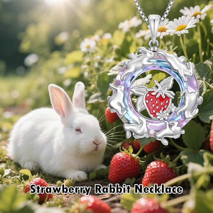 Guinea Pig/Raccoon/Butterfly/Panda/Hummingbird/Giraffe/Rabbit Necklace 925 Sterling Silver Animal Pendant Jewelry Gift for Women Mom