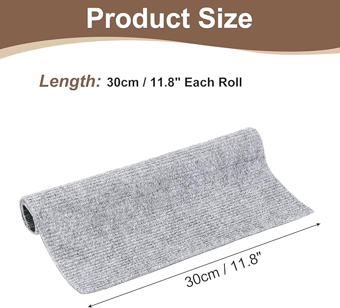 uxcell Self-Adhesive Cat Scratching Mat, 1 Roll 11.8" x 11.8" Couch Protector from Cat Claws for DIY Sofa, Wall, Doors, Cut Anti Cat Scratch Pad Carpet Mat, Light Gray