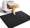 Yimobra Cat Litter Mat, 24"x20" Litter Mat with Litter Lock Mesh, Soft Cat Litter Mat Litter Trapping Mat, Easy to Clean, Non-Slip, Water Resistant, Litter Free Floors, Black
